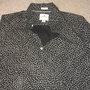 Paper airplane pattern button up